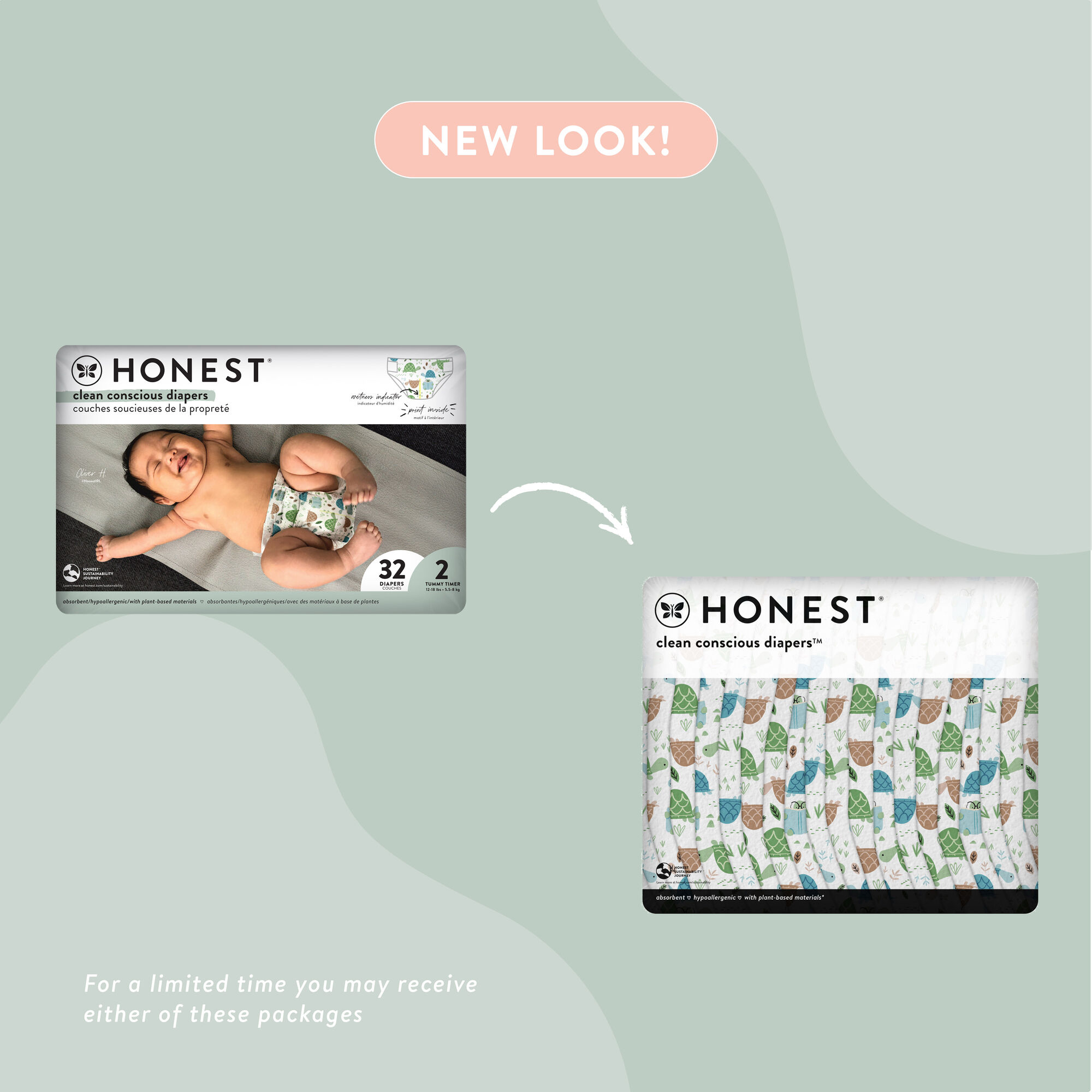 Honest diapers outlet 32 pack